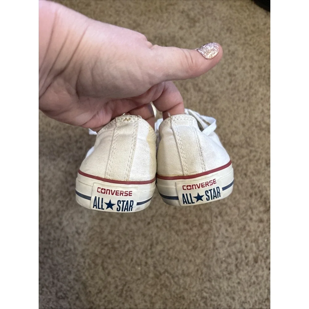 Converse Sneakers Tennis Shoes Men's 10 Women's 12 M7652 White Red - Picture 7 of 8